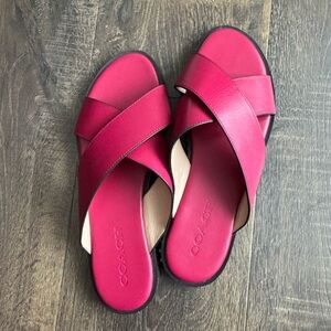 Coach‎ Hailey Pink Studded Slides Size 8